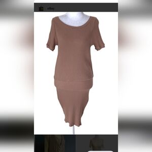 FP BEACH Chic Tan Mini Dress